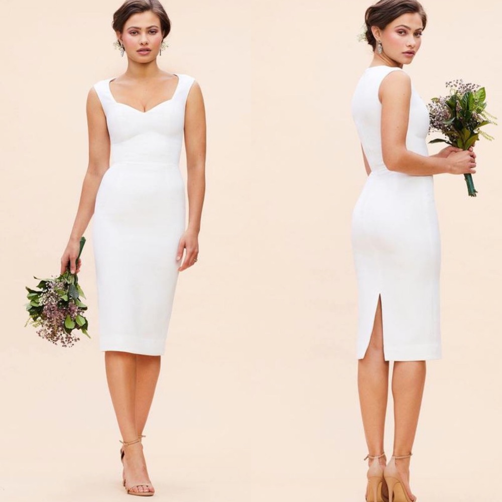 Dress The Population Elle Dress White NWOT